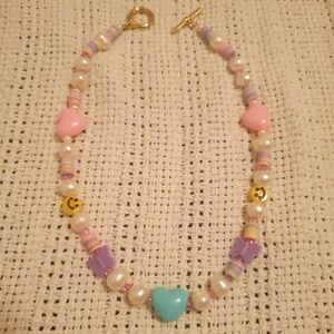 Vanessa Mooney Beaded Pearl Necklace with Toggle Closure